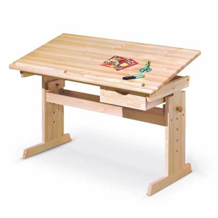 Biurko JULIA z regulowanym blatem w kolorze sosny