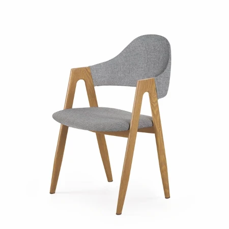 Stylowe krzesło na drewnianych nogach K344 szare