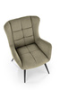 Fotel wypoczynkowy BYRON w kolorze oliwkowym 