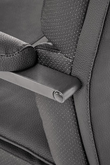 Krzesło konferencyjne na płozach ADRIANO SKID czarna ekoskóra