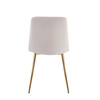 Stylowe krzesło welurowe ADEL beżowe ze złotymi nogami