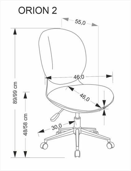Fotel młodzieżowy ORION 2 w kolorze biały – jasny różowy