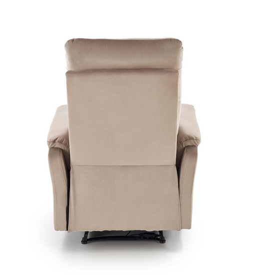 Fotel wypoczynkowy CROCUS beżowy z funkcją elektrycznego rozkładania