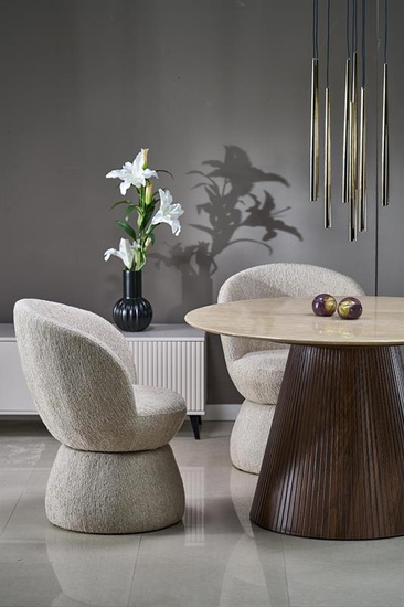 Krzesło z funkcją obrotu K581 w beżowym odcieniu