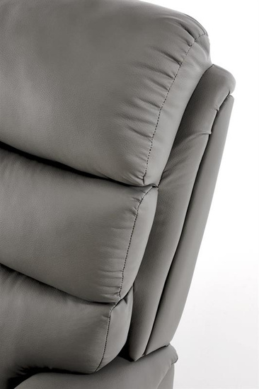 Rozkładany fotel wypoczynkowy PERUS w kolorze popielatym