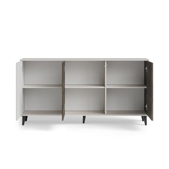 Komoda RANDOM 2 KM-1 w kolorach kaszmir, orzech i czarny