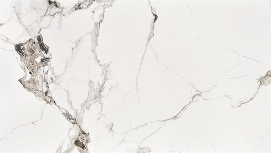 Nowoczesny stół EMILIO 120 w kolorze biały marmur/czarny