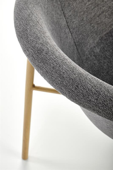 Krzesło K489 w kolorze popielatym 