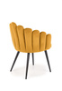 Krzesło K410 w kolorze musztardowym velvet 