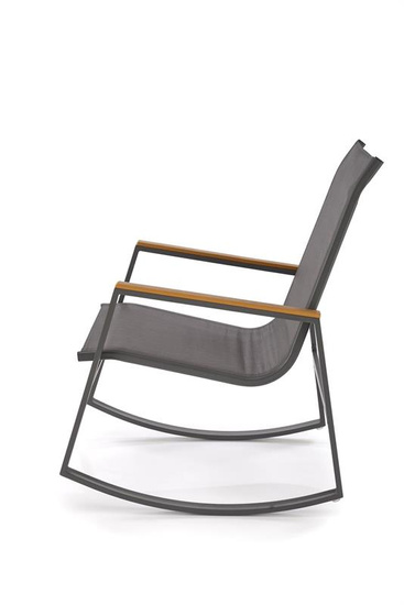 Nowoczesne krzesło ogrodowe ZLATAN w kolorze ciemny popiel / jasny popiel