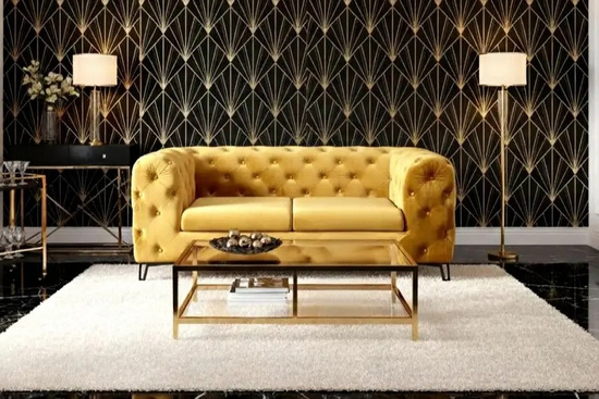 Luksusowa sofa pikowana MOMOA 2 osobowa