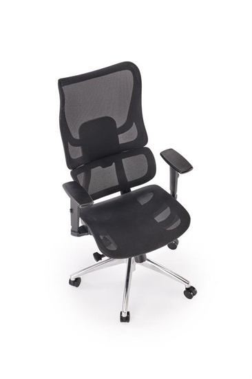 Fotel gabinetowy CASPER czarny ergonomiczny z regulacją i mechanizmem synchronicznym