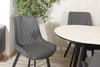 Tapicerowane krzesło do jadalni DORA | szara ekoskóra