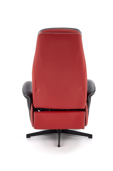 Fotel wypoczynkowy CAMARO w kolorze czarno-czerwonym