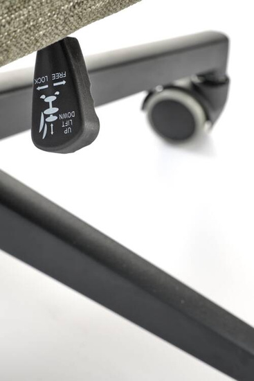 Fotel biurowy z welurową tapicerką ADRIANO oliwkowy 