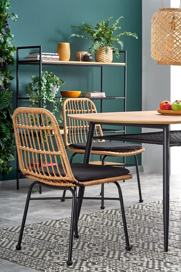 Stylowy stół JACKSON w kolorze dąb złoty/czarny