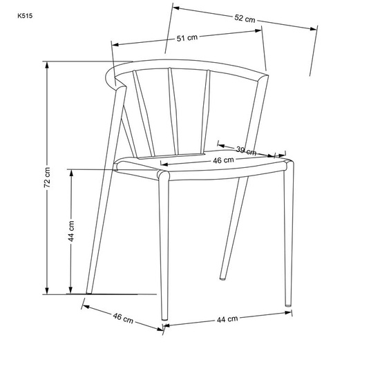 Krzesło K515 w kolorze naturalnym 