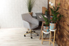 Fotel kubełkowy do biurka FABIO szary/złoty