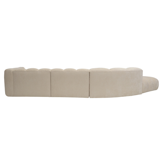 Sofa modułowa z dostawną pufą SOMA G tapicerowana P+R+S+SP