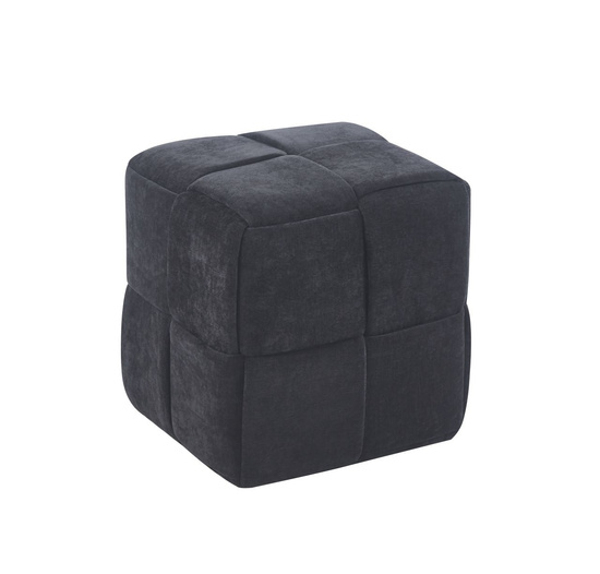 Pufa VELCUBE sześcienna w czarnej tkaninie