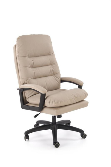 Fotel gabinetowy HARBOR w beżowej ekoskórze z mechanizmem TILT