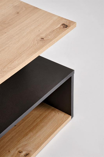 Nowoczesny stolik kawowy IVA w kolorze dąb artisan / czarny