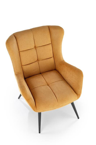 Fotel wypoczynkowy BYRON w kolorze musztardowym 