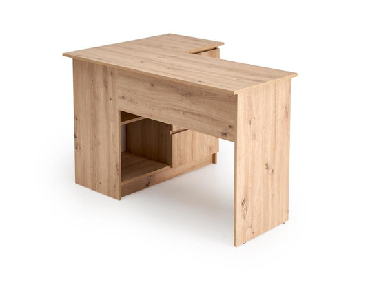Biurko narożne BEGA w kolorze dąb artisan z szufladami