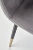 Krzesło K379 w kolorze popielatym ze złotą podstawą 