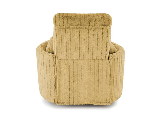 Elektryczny fotel wypoczynkowy PEGAS w kolorze musztardowym z funkcją relaks