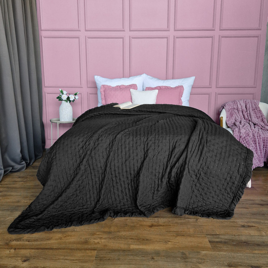 Narzuta 70 x 160 Pikowana Z Falbaną Celia 02