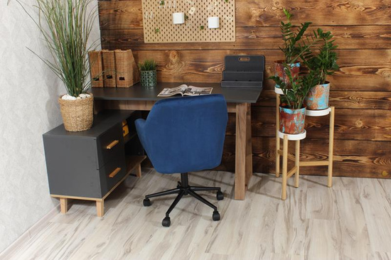 Fotel kubełkowy do biurka FABIO granatowy/czarny