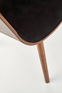 Designerskie krzesło K396 w kolorze orzech/czarny