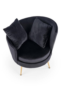 Elegancki i komfortowy fotel  czarny ALMOND