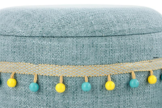 Zestaw 2 puf GRADO w kolorze jasnoniebieskim