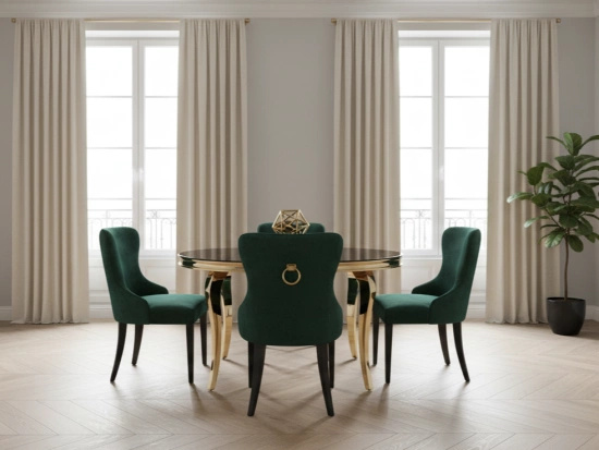 Gładkie krzesło tapicerowane GOLDI proste nogi