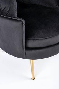 Elegancki i komfortowy fotel  czarny ALMOND