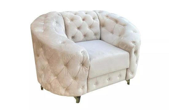 Nowoczesny fotel glamour LUCILLE