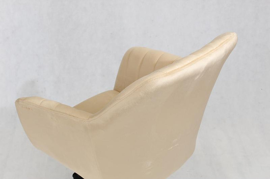 Fotel kubełkowy do biurka FABIO beżowy/złoty