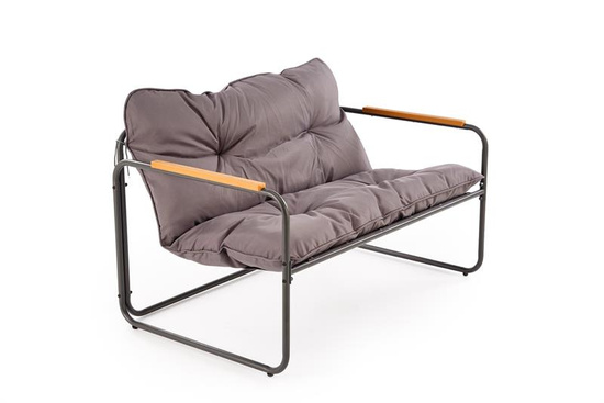 Nowoczesny zestaw ogrodowy HUDSON w kolorze popielaty/brązowy