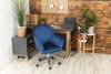 Fotel kubełkowy do biurka FABIO granatowy/chrom
