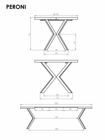 Kompaktowa komoda RANDOM 2 KM-2 kaszmir, orzech i czarne akcenty