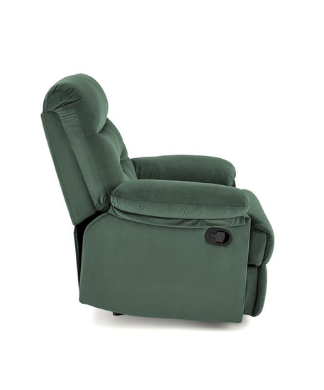 Nowoczesny fotel wypoczynkowy DRAGER w kolorze ciemnej zieleni