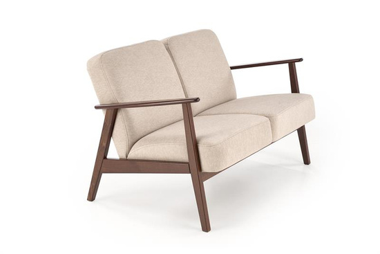 Sofa z drewnianymi podłokietnikami MILANO 2S w kolorze beżowym Castel 15