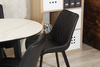 Tapicerowane krzesło do jadalni DORA | czarna ekoskóra