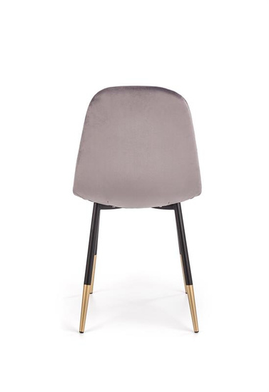 Krzesło K379 w kolorze popielatym ze złotą podstawą 