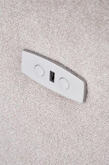 Fotel wypoczynkowy CARINIO jasny beż elektryczny z funkcją masażu