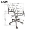 Fotel gabinetowy GAVIN orzechowy / czarny