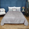 Welurowa narzuta na łóżko CADEN 02 jasnoszara jodełka 200 x 220