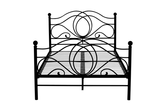 Łóżko metalowe ALICE 120 w czarnym kolorze 120x200 cm
